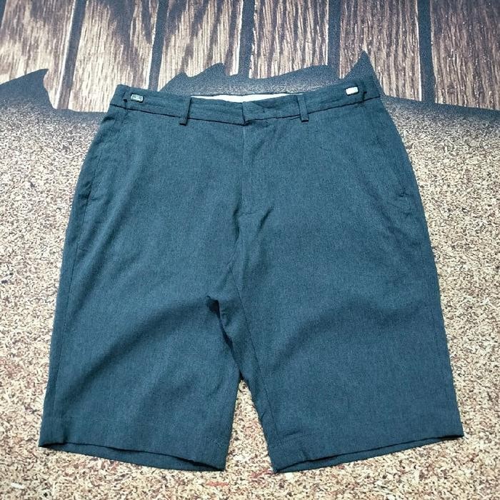 celana pendek pria SKOOLOOKS chinos warna abu abu pinggang bisa di adjust murah bagus size 29-34