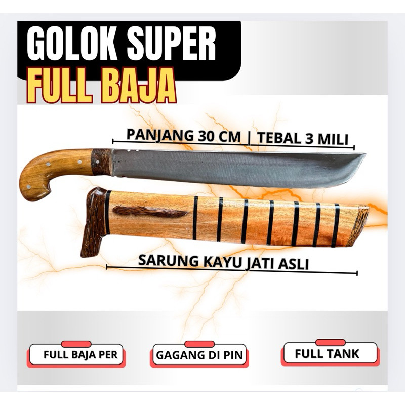 Golok Kebun Baja Per Asli | Golok Jepit Original > Perkakas Kebun Serbaguna