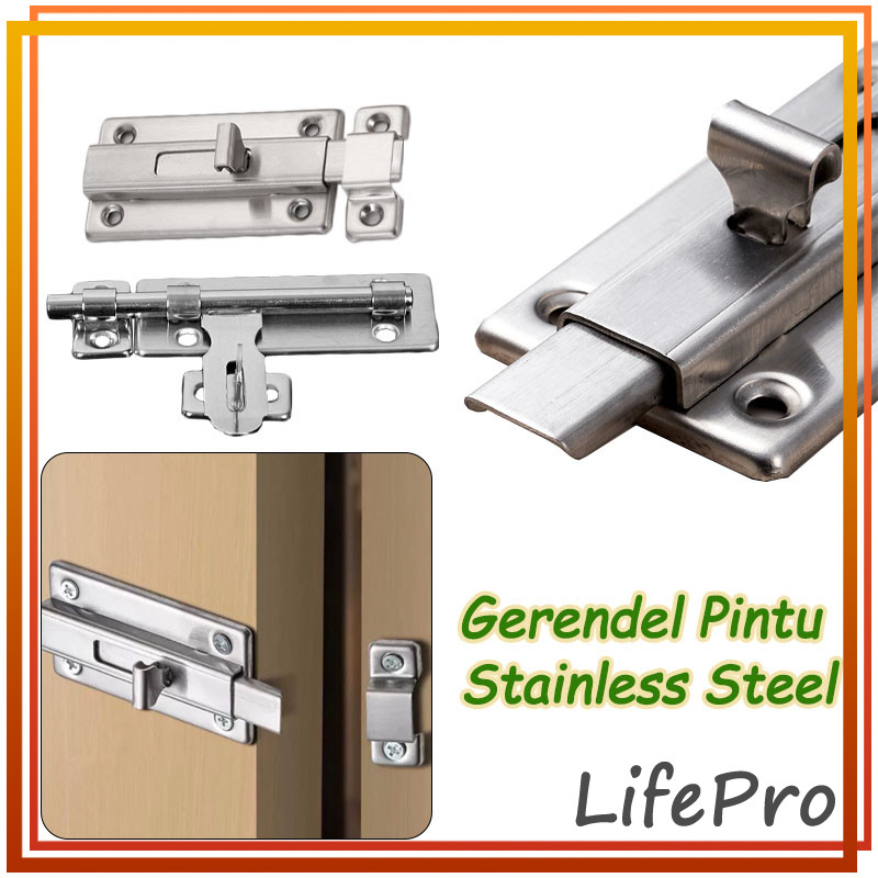 Gerendel Pintu Stainless Steel /slot Pintu Slot Pintu Gembok Slot Jendela 4Inch Grendel Overval Stai