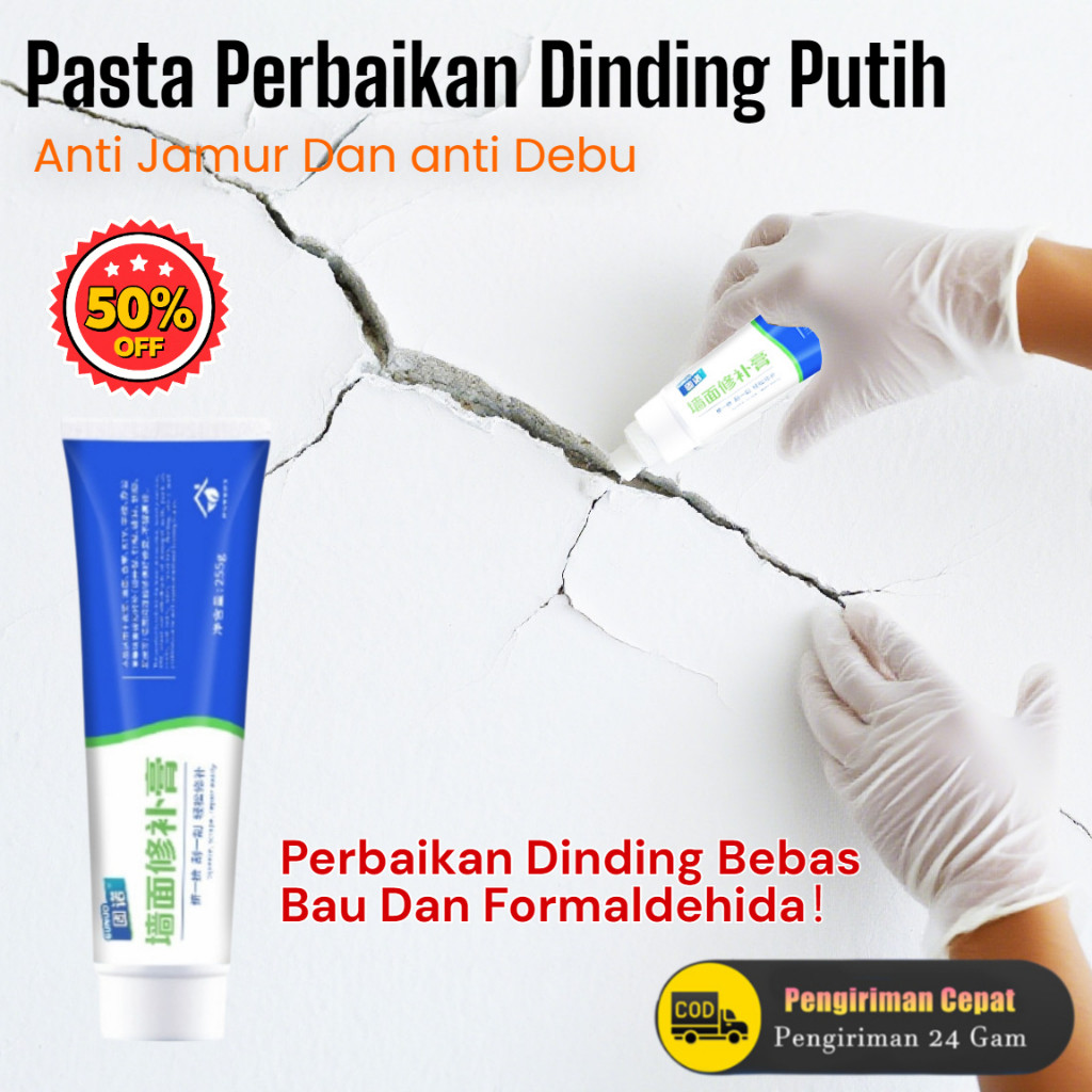 ⭐COD+24H Pengiriman Cepat⭐Dempul Tembok Dinding/Bubuk Dempul Cat Lateks/Tembok Dempul Penambal Luban