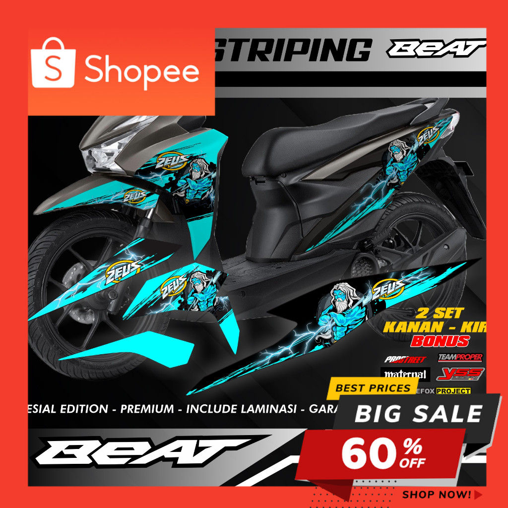 Stiker Striping Variasi Beat Deluxe - Stiker Striping Motor Beat Deluxe