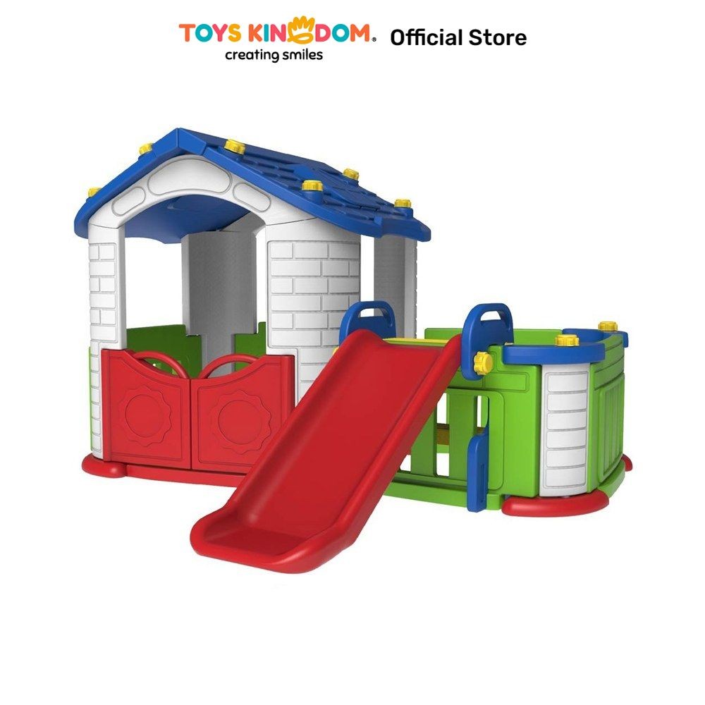 Toys Kingdom Paso Playhouse Big House Dengan Perosotan Tb 303 Tempat Bermain Kids Fun Slide Playhous