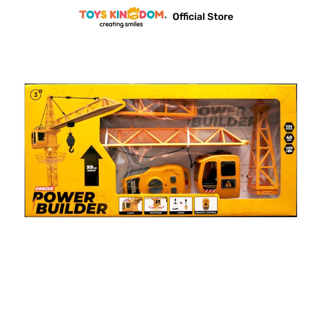 Toys Kingdom Cruzer Power Builder Tower Crane Remote Control 1:24 Toys Kids Toy Mainan Kendaraan Dan