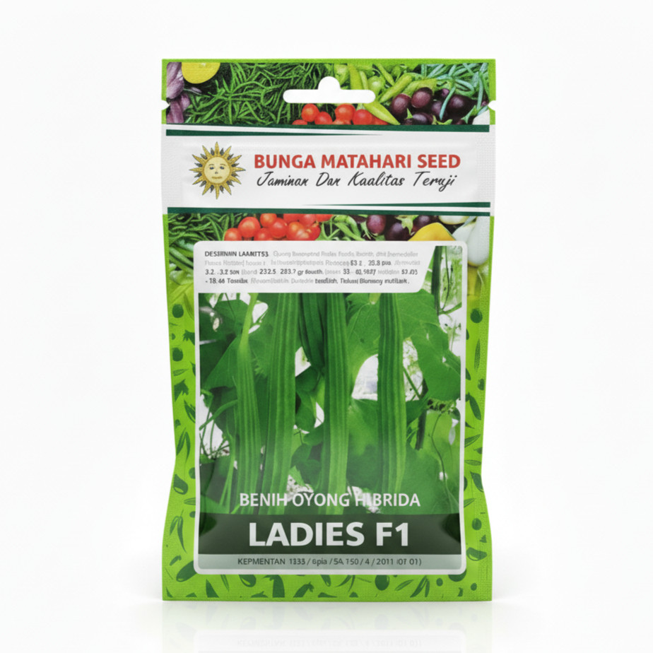 Benih SP Gambas Oyong LADIES F1 isi 20 Biji Bibit CAP BUNGA MATAHARI Small Pouch
