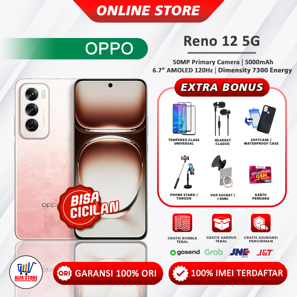 Oppo Reno 12 5G ram 12/512gb reno12 5G ram 12/256gb Garansi Resmi