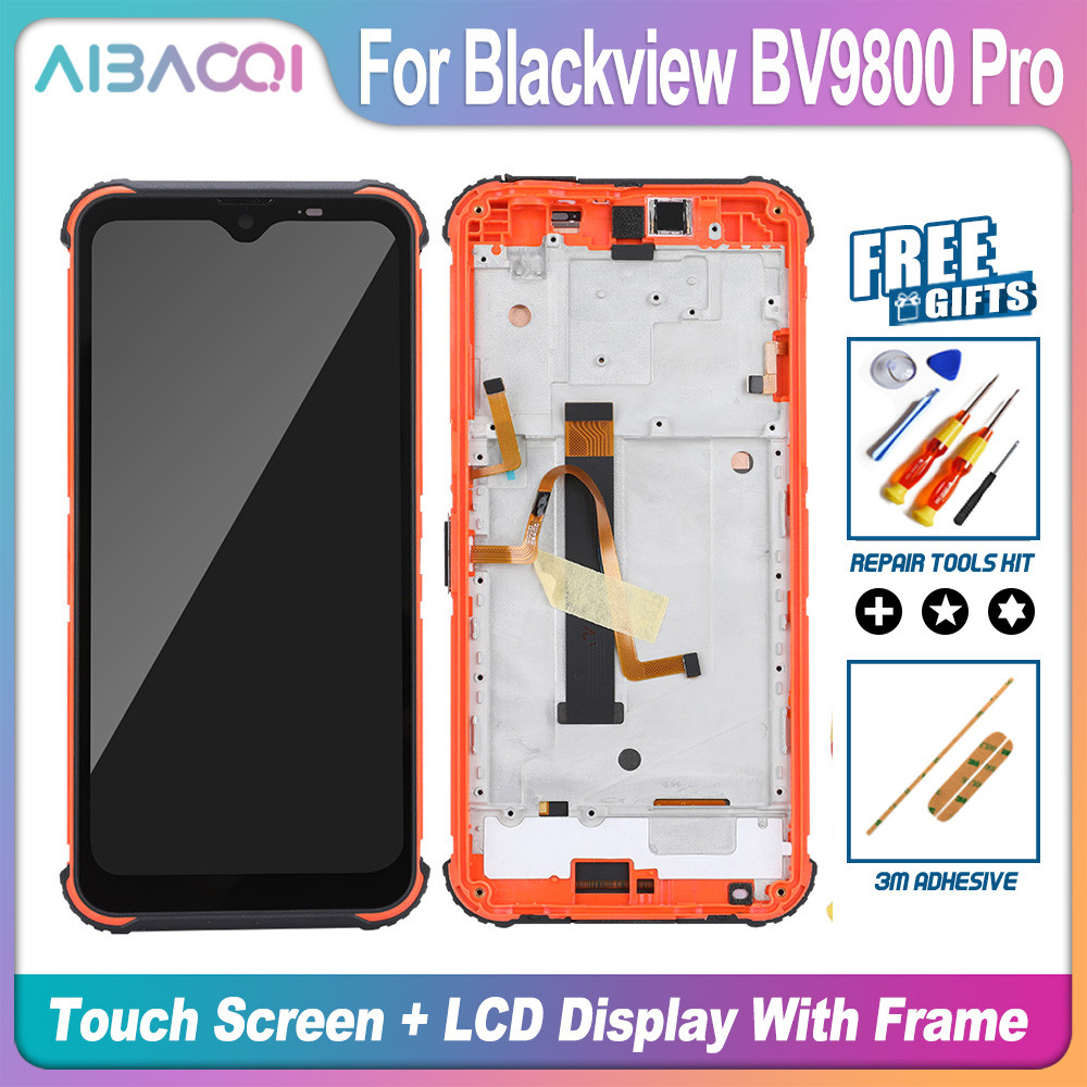 AiBaoQi New 6.3 In Tou Screen+2340x1080 LCD splay+Frame Assembly Replacement For Blackview BV9800 BV