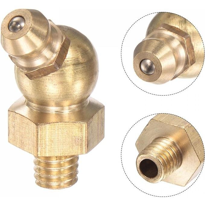 nepel gemuk bengkok 45 deg brass nipple grease neple gris naple grease