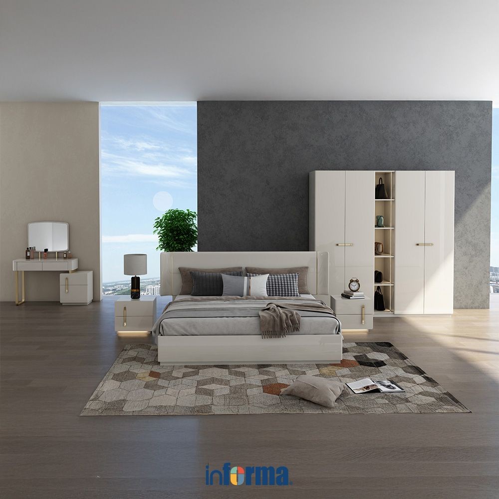 Informa Chloe I I Set Kamar Tidur - Krem Bedroom Furniture Dipan Set Bedroom Furniture Kamar Tidur S