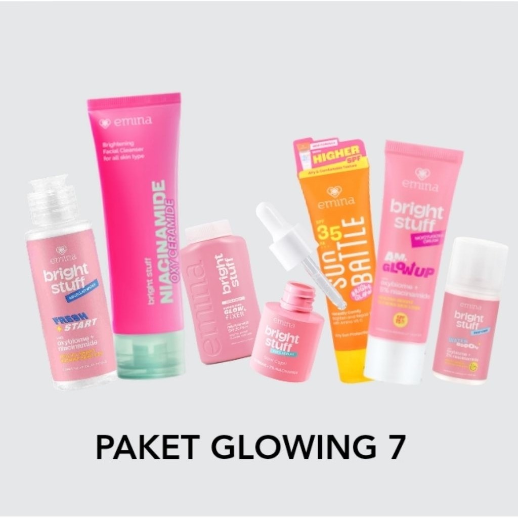 Bisa COD Paket Emina 1 Satu Paket Series Lengkap Komplit Ekonomis / Paket Hemat Emina Bright Stuff U