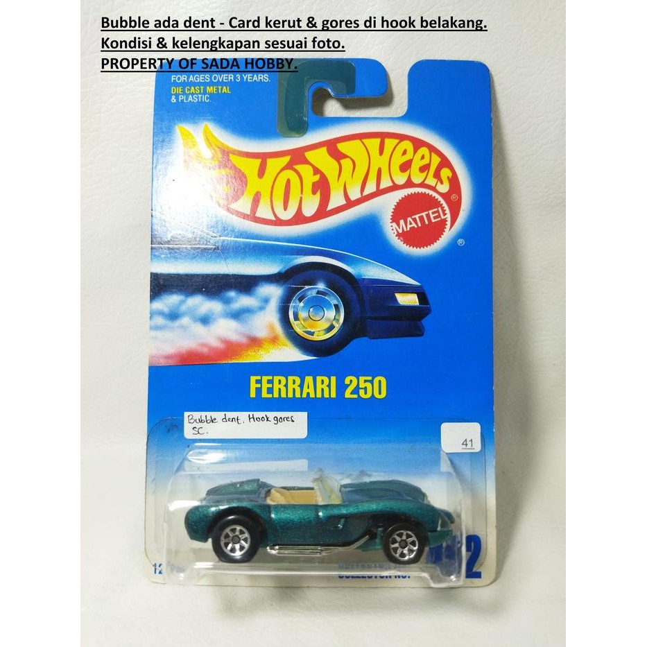 HW  Hot Wheels Hotwheels Ferrari 250 Testarossa Hijau Blue Card