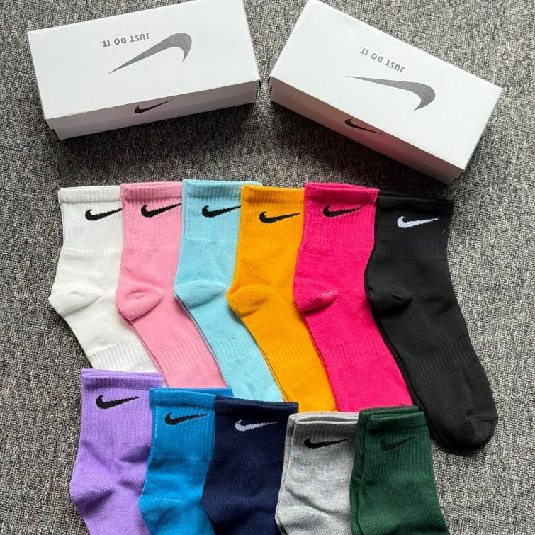 gitata980  NIKE QUARTER SOCK/ KAOS KAKI NIKE / NIKE INDONESIA BNWB  HARGA 1BOX 5PASANG