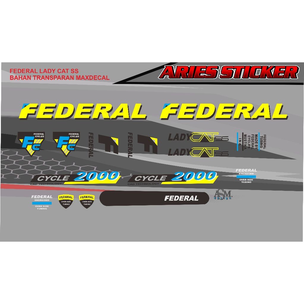 STRIPING STIKER FEDERAL LADY CAT SS TRANSPARAN MAXDECAL