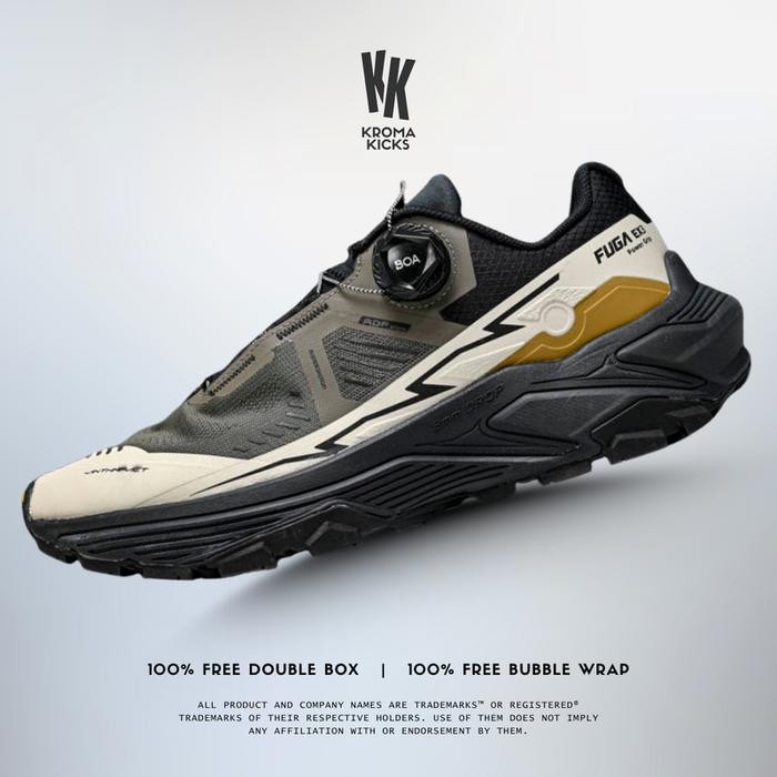 Kailas Fuga Du Boa Grey Olive Black Outdoor Sneaker Sepatu KS2413115 (Size 36-45)