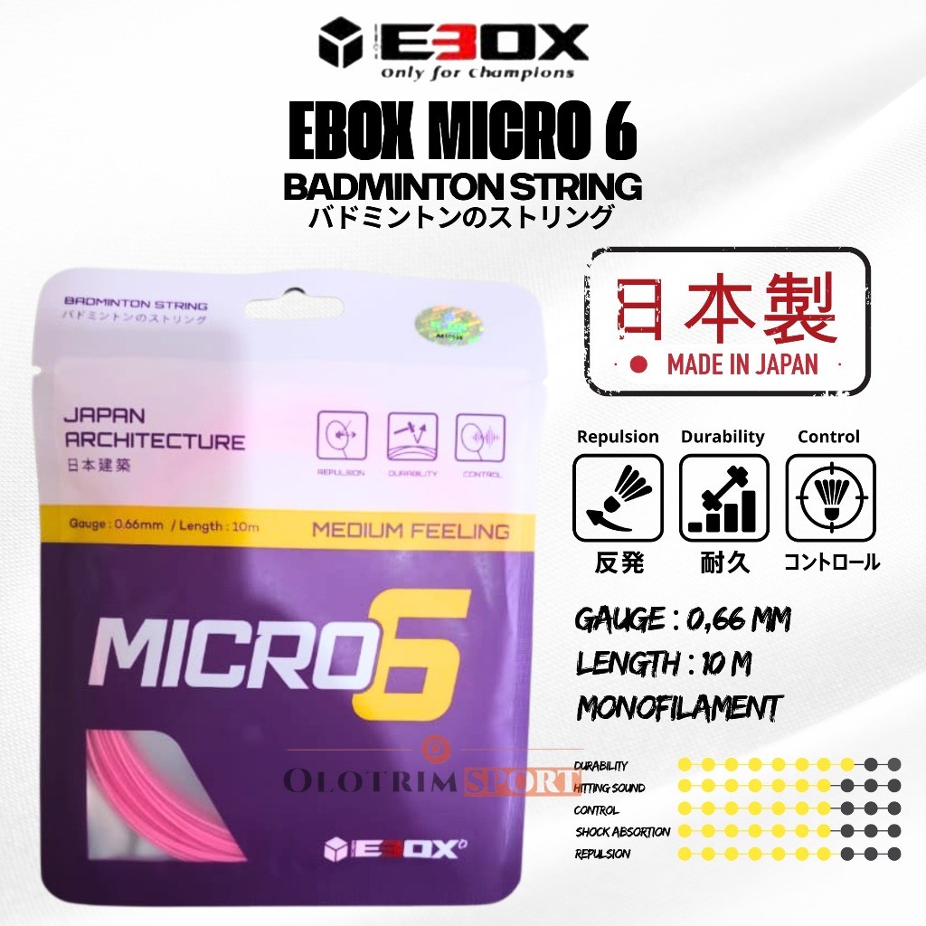 Senar Badminton EBOX MICRO 6 JAPAN 100% ORIGINAL EBOX