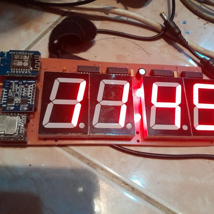 LEW99 PCB Wemos 74HC595 595 seven segment 1.8 inch 1.8" JWS Clock RTC NTP Mp3