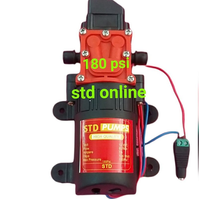 DINAMO POMPA DC 12V 180 PSI RED PUMP DINAMU STEAM DC 180PSI