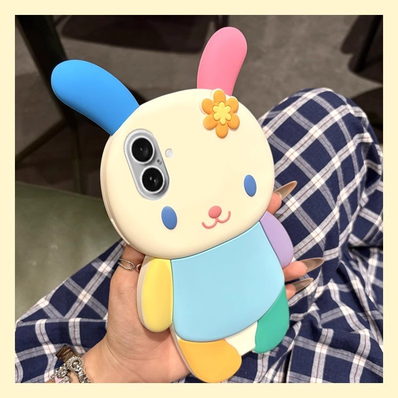 Sanrio Usahana Cute Colorful Little Rabbit Suitable for Iphone 16/15/14/13/12 Phone Case 15Pro Max M