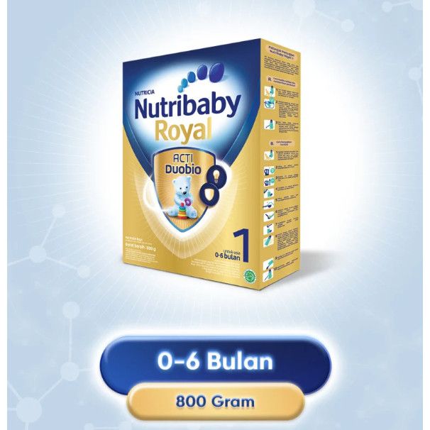 Nutribaby Royal 1 ( 0- 6 Bulan) dan Nutribaby Royal 2 ( 6 - 12 Bulan ) Formula Bayi Bubuk 800 gr