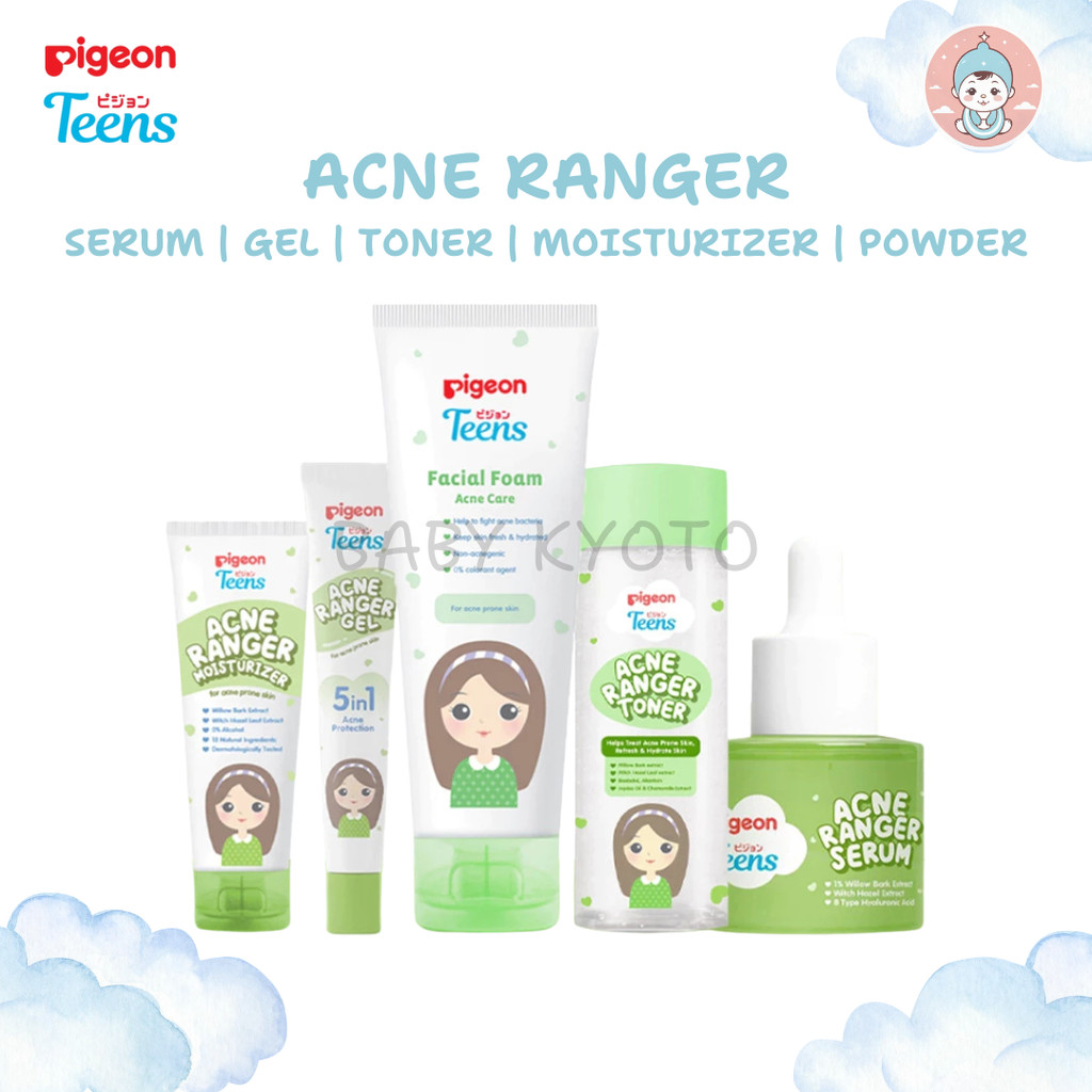 BK Pigeon Teens Acne Ranger Serum Gel Toner Powder Moisturizer Skincare Remaja Anti Jerawat