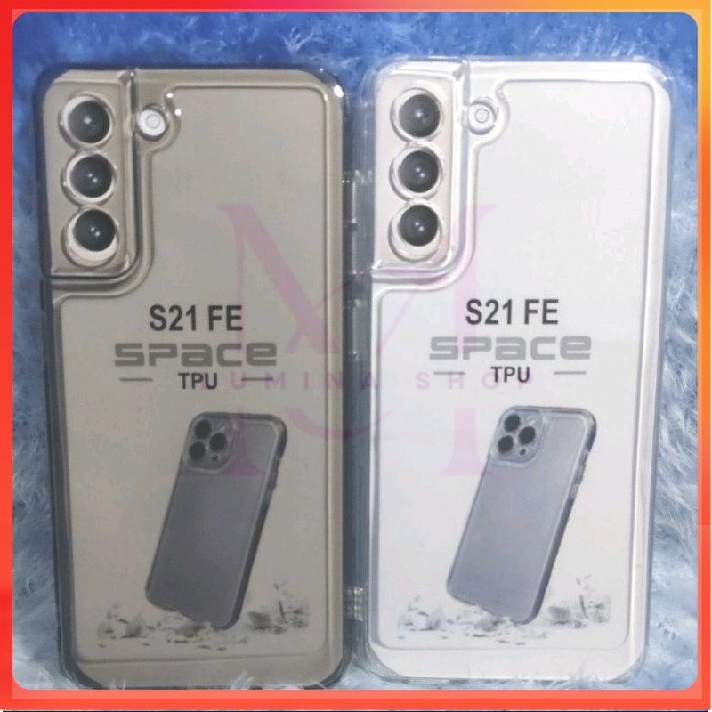 PROMO+COD Softcase Casing Clear Space Samsung S21 FE Slikon transparan dan pelindung belakang hp+cam