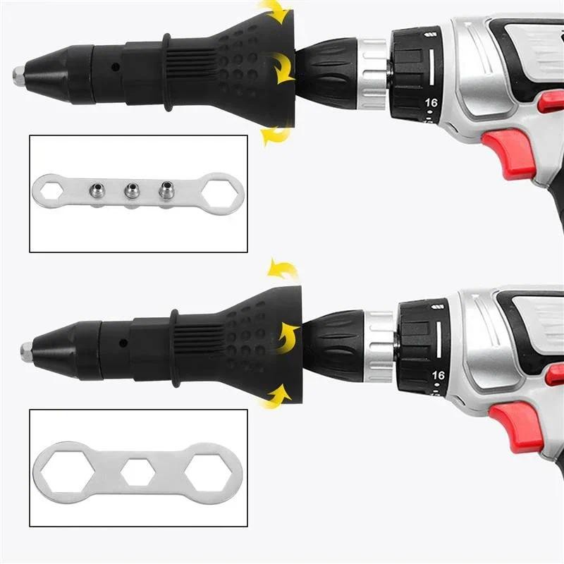 Electric Rivet  Accessories Electric Rivet Nut Shooter Drill Adapter Power Machine Accessory Woodwor