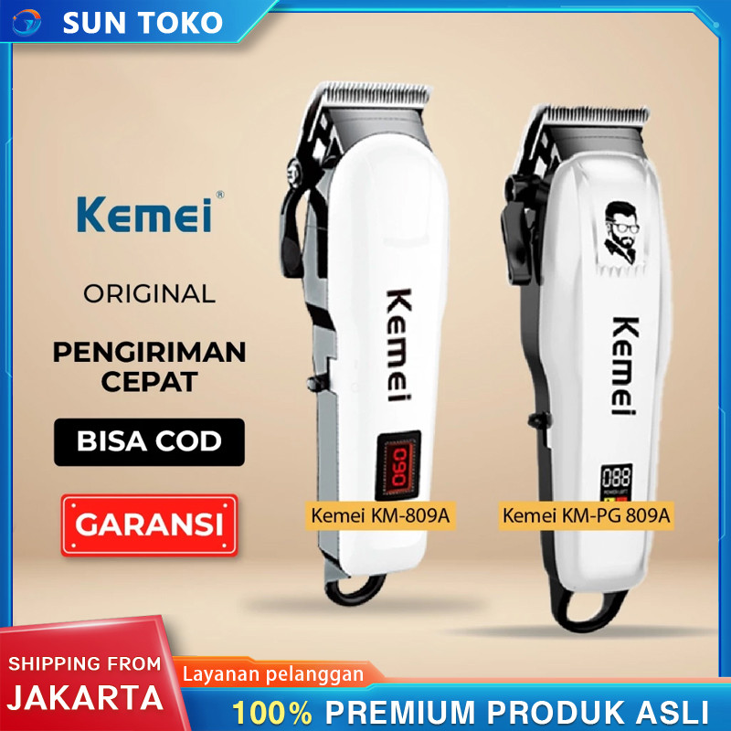 Original KEMEI 809A Alat Cukur Rambut Kemei KM 809A Mesin Cukur Cordless HAIR CLIPPER TRIMMER
