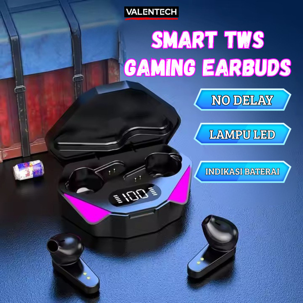 TWS x15 Gaming Earphone Bluetooth No Delay Smart Display Hi-Fi Stereo