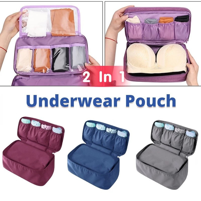 [ TERBARU ] Bisa  COD Underwear Bag Travel Tas Penyimpanan Pakaian Dalam CD Celana Dalam Bra BH Trav