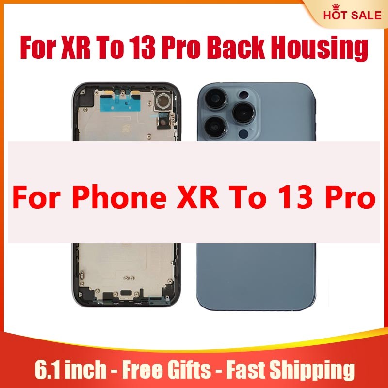 Y Back Housing For iPhone XR To 13Pro Rear Shell With Free Gifts For XR To 14Pro Cover With Big Came