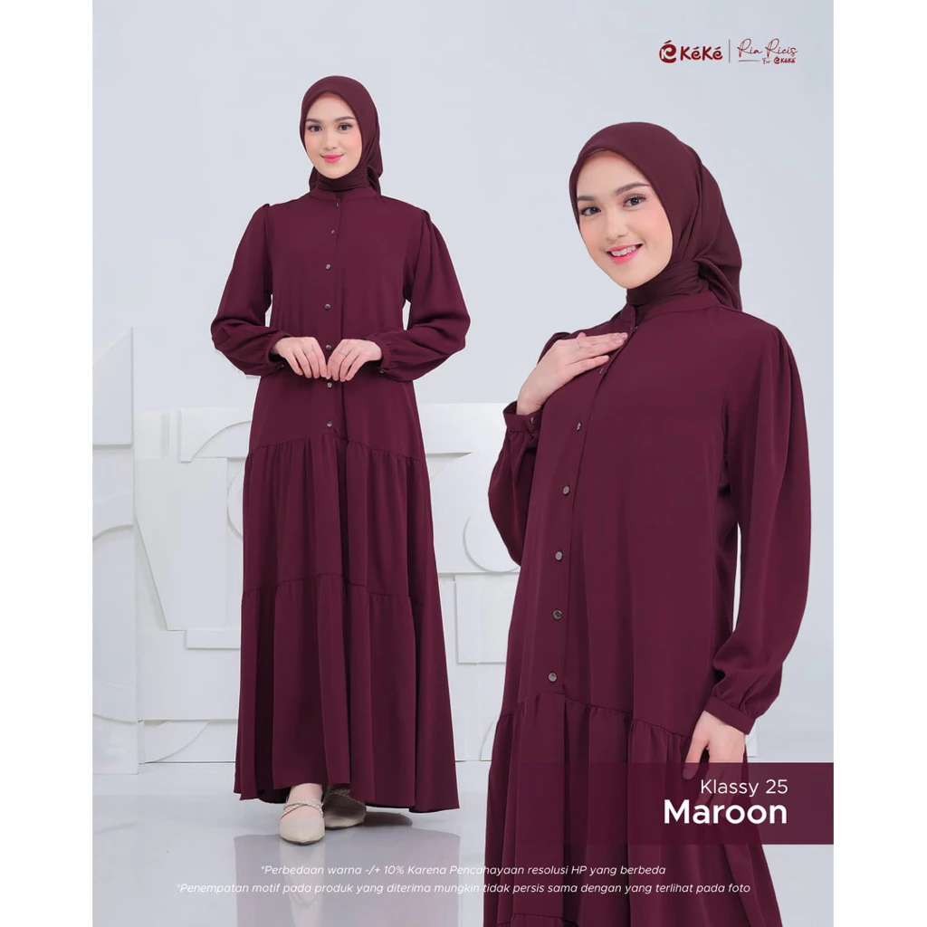 KEKE GAMIS DEWASA KLASSY 25 MAROON