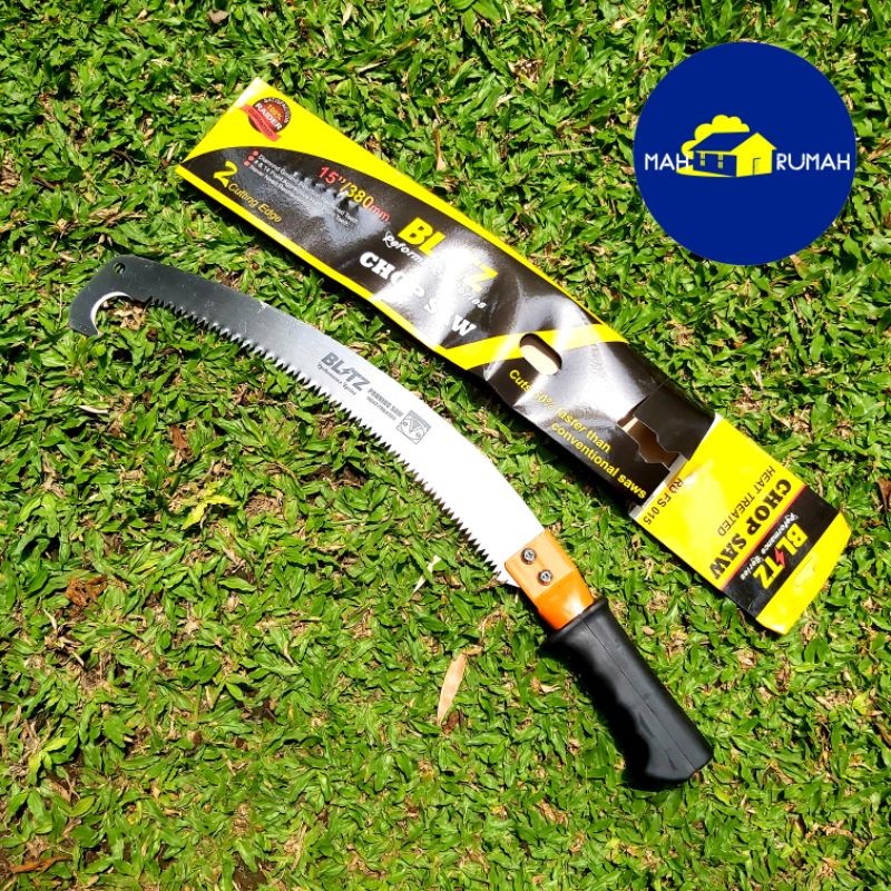 BLITZ - GERGAJI KOPI Gagang Gg Pipa Besi KARET Lengkung Graji Kayu Pohon 15" 15inch