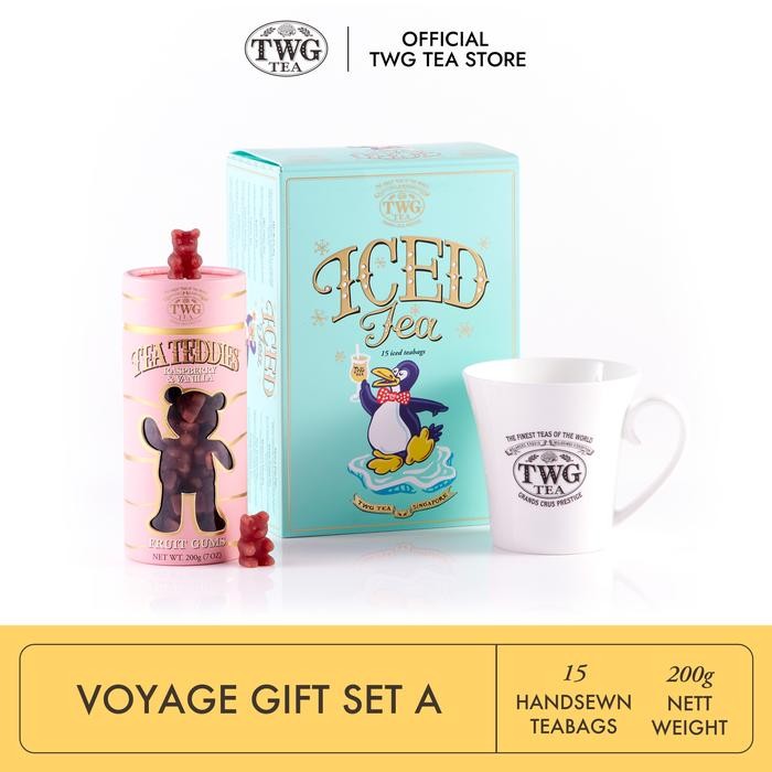 TWG Tea | Voyage Gift Set | A - H | Iced Tea Bag & Tea Teddies - Raspberry & Vanilla