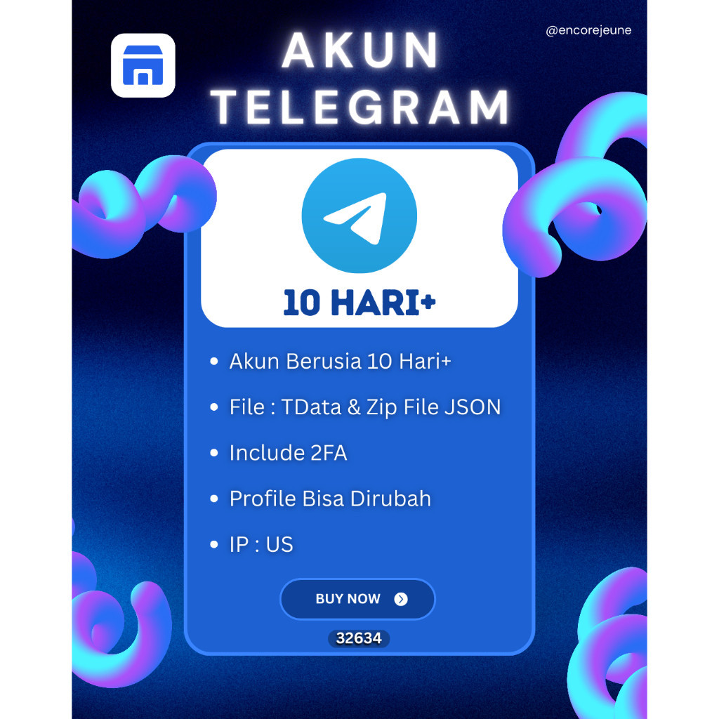 Akun Telegram | Akun Tele Tua | Telegram Akun | SESSION + JSON | Umur 10Hari+ | 2FA