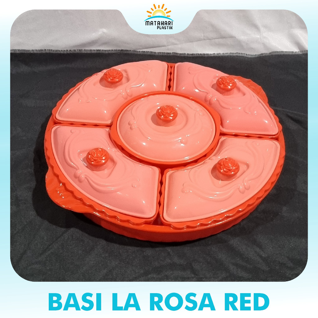 ARFSHOP Basi Prasmanan Bulat La Rosa/Prasmanan Plastik/Basi Prasmanan Bulat/Basi Plastik Putar/Prasm