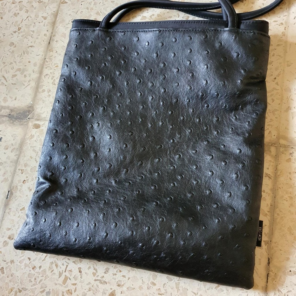 tas wanita hand bag tote bag perllini new york hitam preloved second bekas