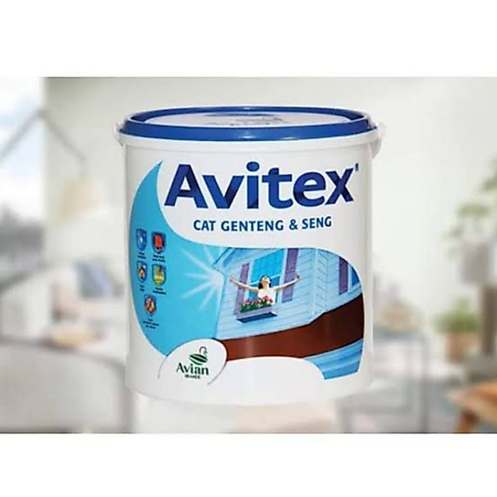 Trendstoree_Net Avitex Cat Genteng Dan Seng 4Kg, Avitex Roof Cat Genteng Dan Seng Kemasan 4Kg, Cat