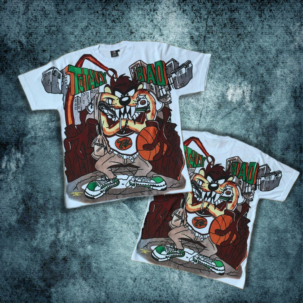KAOS TAG THAILAND TAZMANIA TOTALLY BAD (AOP) ALL OF PRINT | KARTUN CARTOON FULLPRINT FULL PRINT T-SH