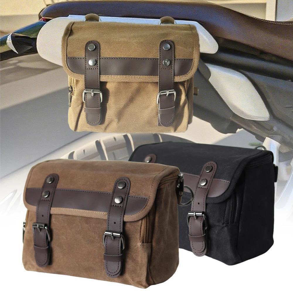Tas Samping Motor Retro Tahan Air, Tas Peralatan Kapasitas Besar, Tas Perjalanan, Tas Sadel Motor Un