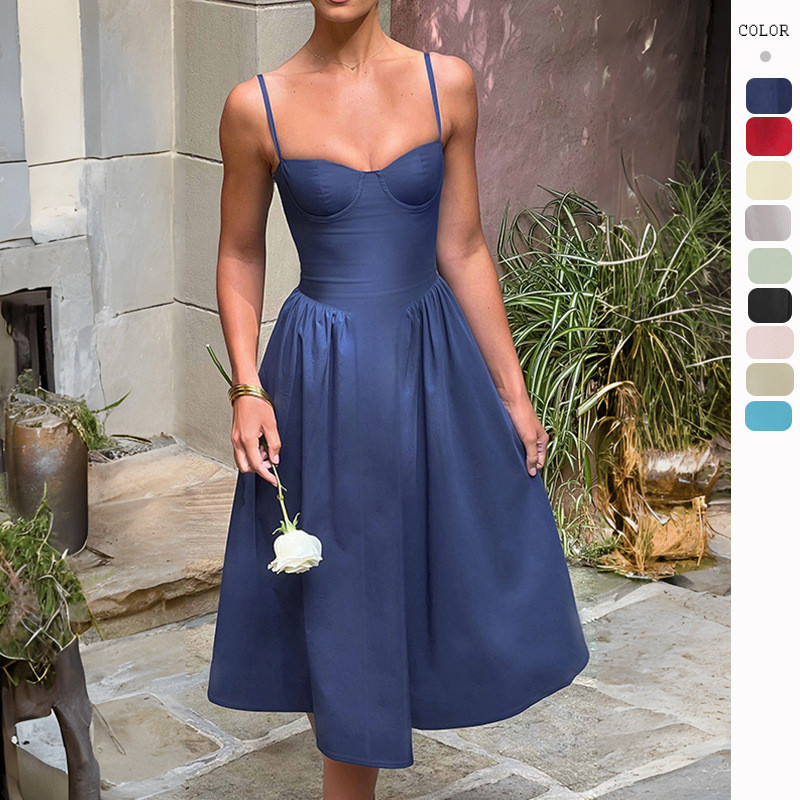 SHEING Dress TankTop Panjang Wanita Maxi Dress Long Dress