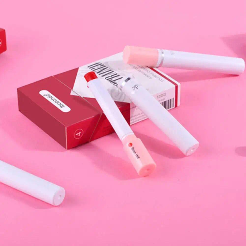 4 pcs/set Set Lipstik Rokok Lip Glaze Tahan Lama Matte Lip Gloss Lip Stick Tahan Air Tabung Lip Tint