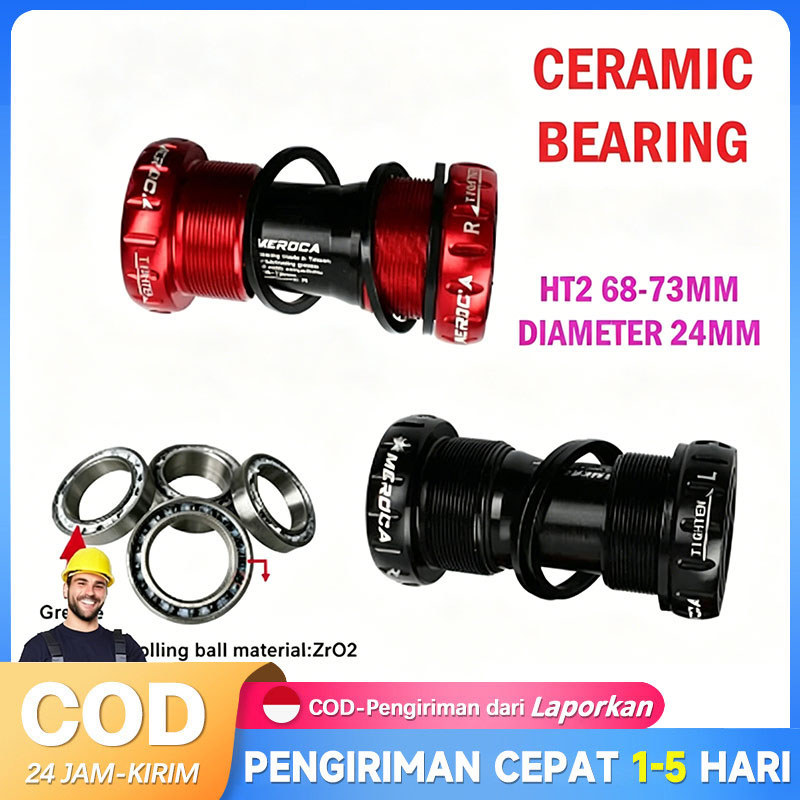 Bottom Bracket Ceramic BB Sepeda Lipat MTB Roadbike Smooth Loncer Awet