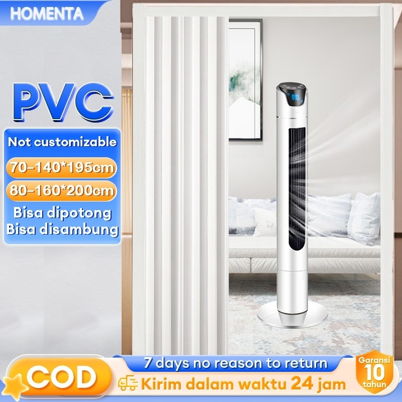 HOMENTA Pintu Lipat PVC Folding Door Geser 195*70CM/200*80CM for kamar tidur Penyekat Ruangan pintu 