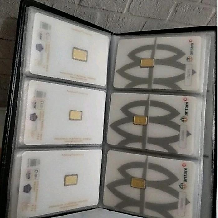 "New" Dompet Logam Mulia Emas / Album LM Tempat Penyimpanan Fine Gold Save