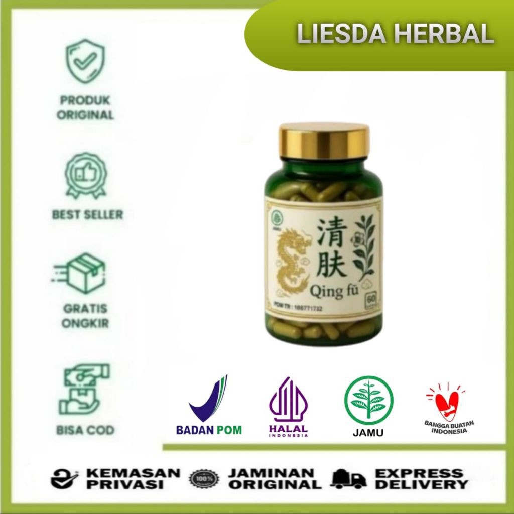 QING FU ORIGINAL 100%  OBAT GATAL || Qing Fu - Ramuan Herbal Gatal Tiongkok | Skabies, Kurap, Jamur,