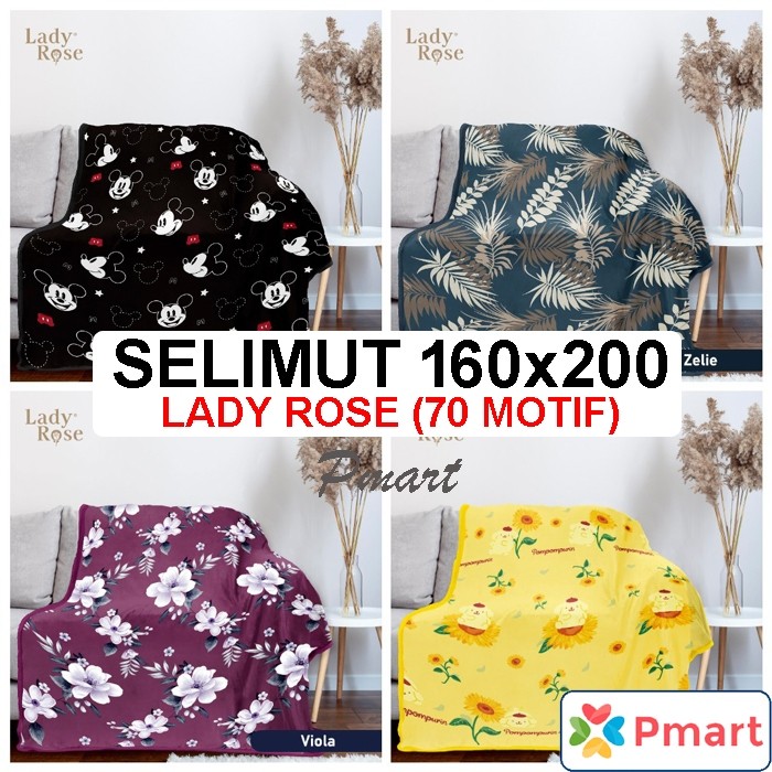 Terbaru SELIMUT LADY ROSE 160x200 / LADY ROSE SELIMUT / BLANKET LADY ROSE