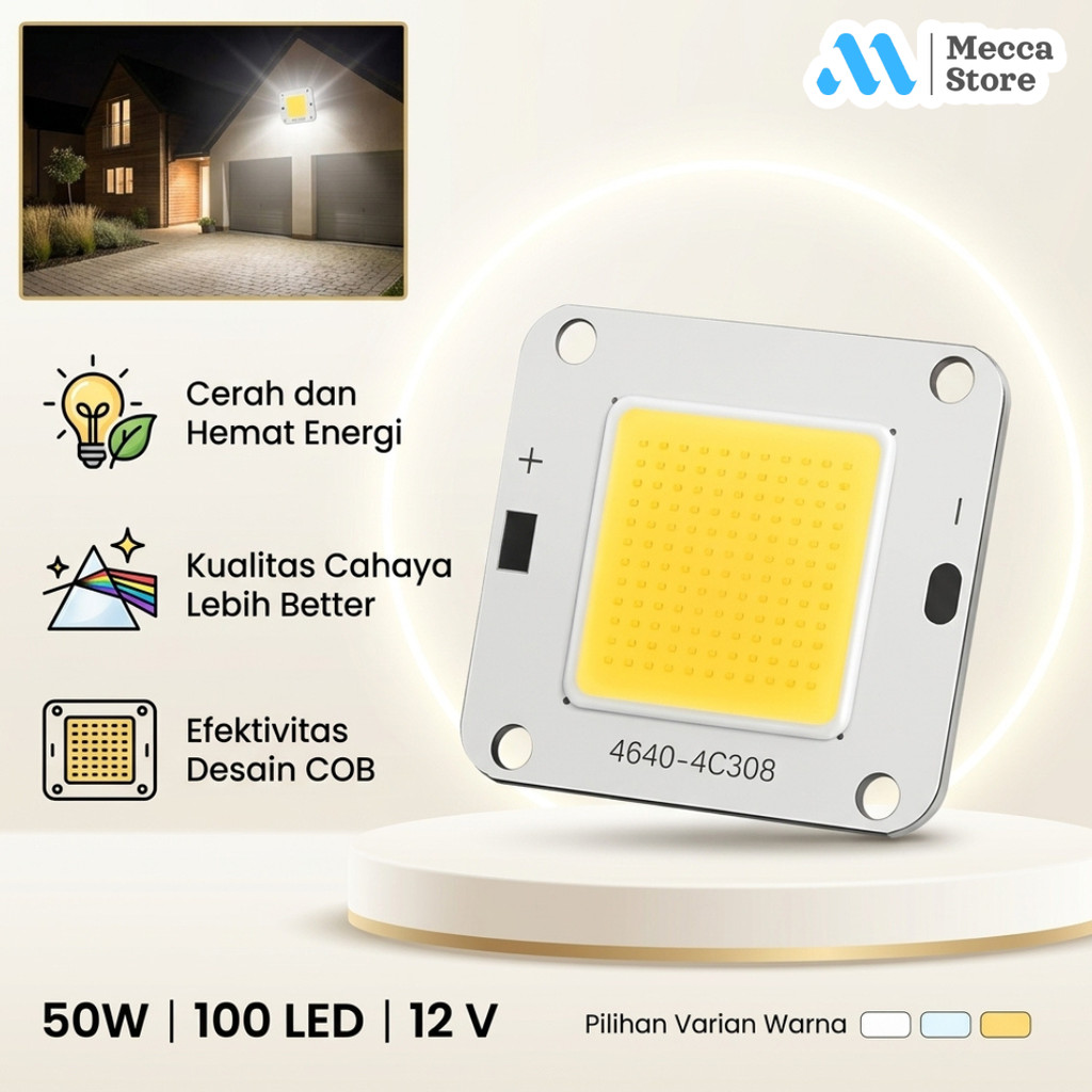 Chip LED Lampu COB Floodlight Spotlight 12V 50W