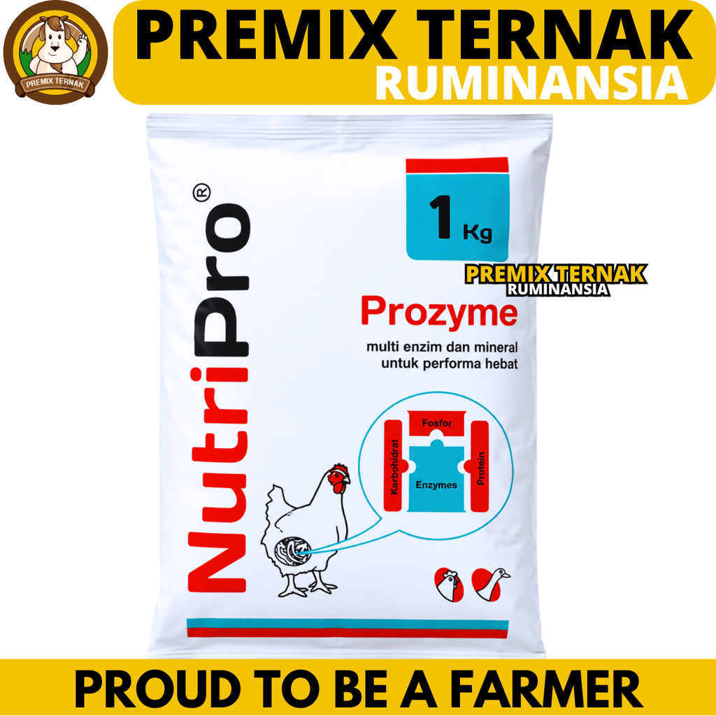 PROZYME 1 KG MEDION - Multi Enzim Enzyme Hewan Ternak Ayam Bebek Babi Tingkatkan Kecernaan Pakan