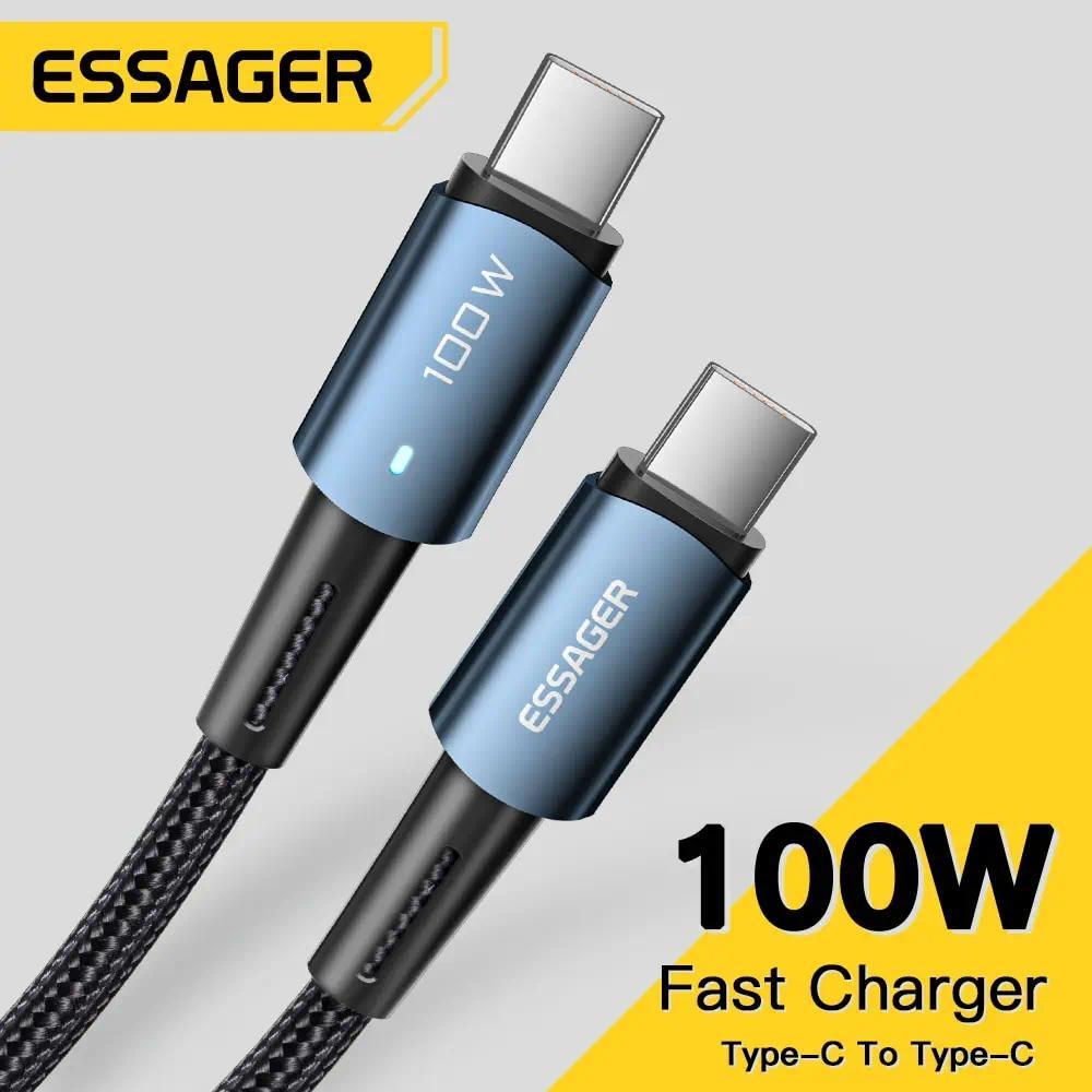 Essager PD100W 60W Type C C to C Cable Fast arge Mobile Cell Phone arging Cord Wire For Xiaomi Samsu