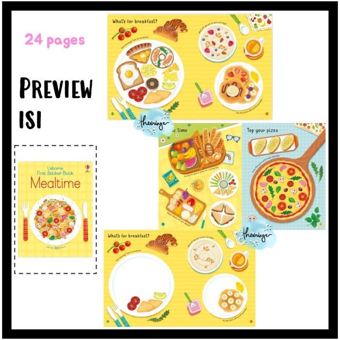 PART 2 Usborne Sticker Book Alphabet Mealtime Airport - Mealtime
