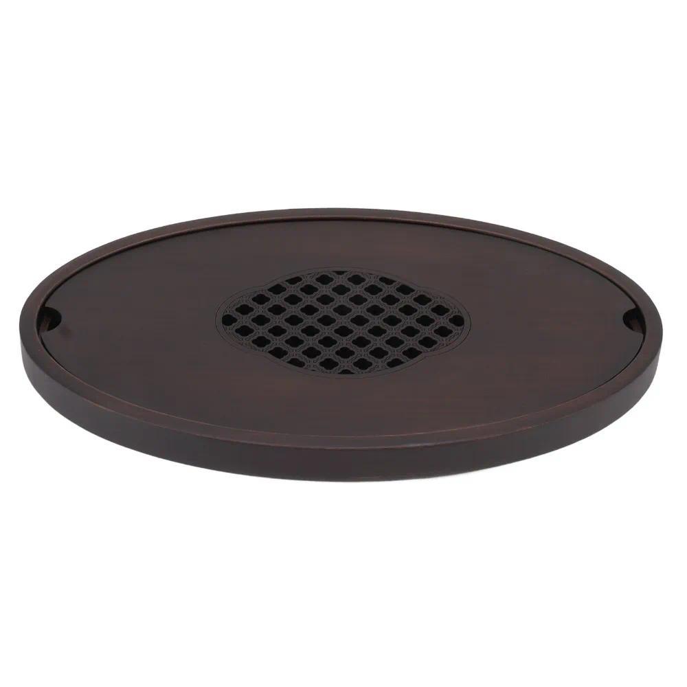 Walnut Color Bamboo Tea Tray Simple Chinese Style Chinese Tea Tray Elegant Bamboo Material Tea Table